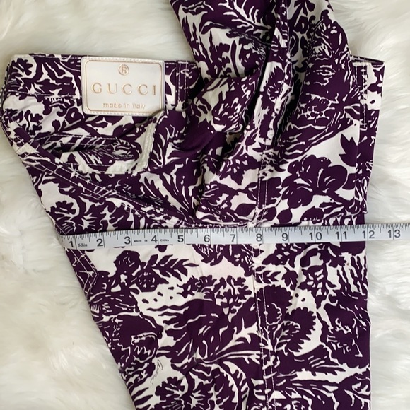 Gucci Pants Wide Leg purple print Size 42 - Picture 13 of 15